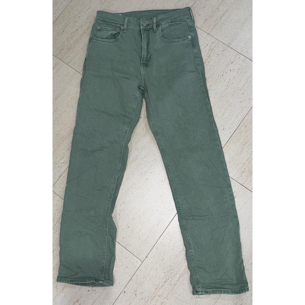 Gap 90s Straight High Rise Jeans Green Khaki Denim Vintage Aesthetic Size 28 6R